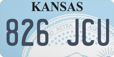 KS license plate 826JCU