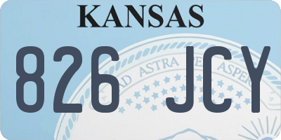 KS license plate 826JCY