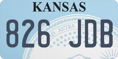 KS license plate 826JDB