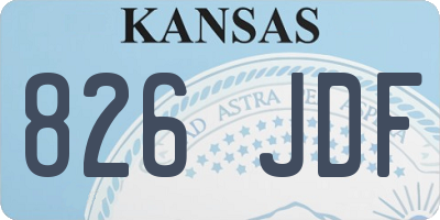 KS license plate 826JDF