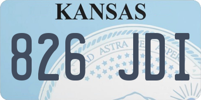 KS license plate 826JDI