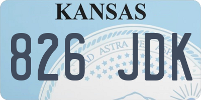 KS license plate 826JDK