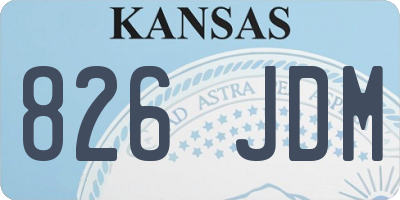 KS license plate 826JDM