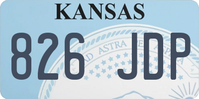KS license plate 826JDP
