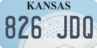 KS license plate 826JDQ