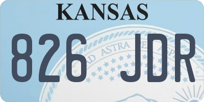 KS license plate 826JDR