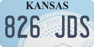KS license plate 826JDS