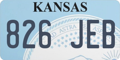 KS license plate 826JEB
