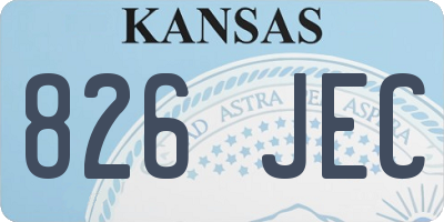 KS license plate 826JEC