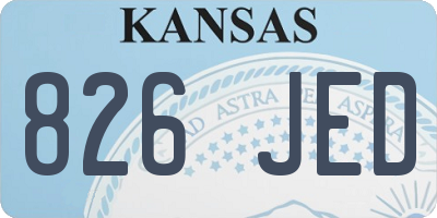 KS license plate 826JED