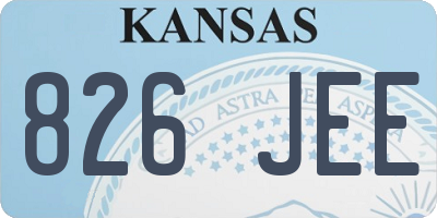 KS license plate 826JEE