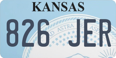 KS license plate 826JER