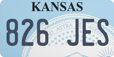 KS license plate 826JES