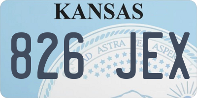 KS license plate 826JEX