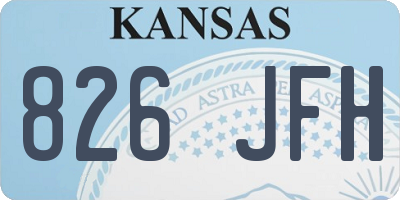 KS license plate 826JFH