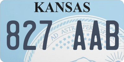 KS license plate 827AAB