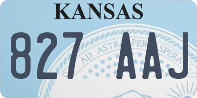 KS license plate 827AAJ