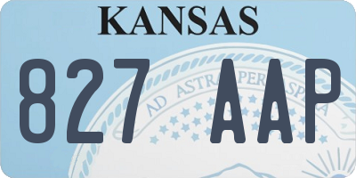 KS license plate 827AAP