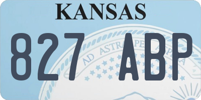 KS license plate 827ABP