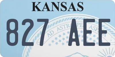 KS license plate 827AEE