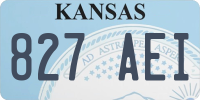 KS license plate 827AEI