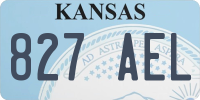 KS license plate 827AEL