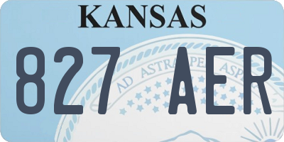 KS license plate 827AER