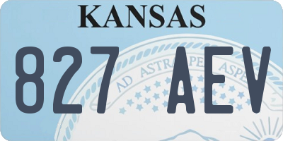 KS license plate 827AEV