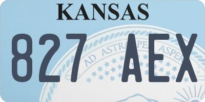 KS license plate 827AEX