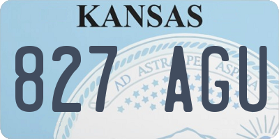 KS license plate 827AGU