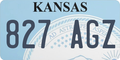 KS license plate 827AGZ