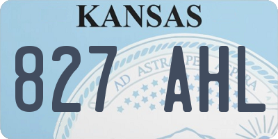 KS license plate 827AHL
