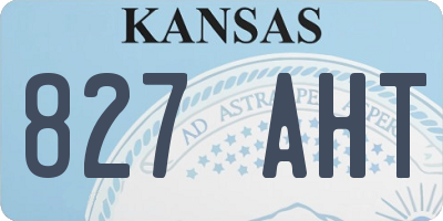 KS license plate 827AHT