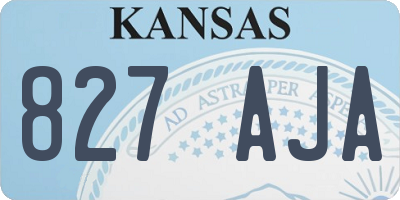 KS license plate 827AJA