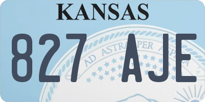 KS license plate 827AJE
