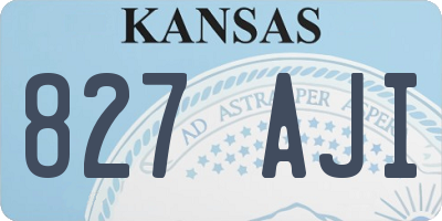 KS license plate 827AJI
