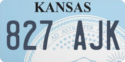 KS license plate 827AJK