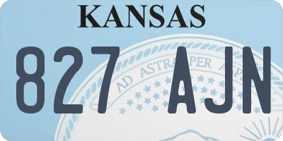 KS license plate 827AJN