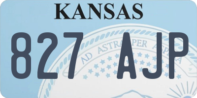 KS license plate 827AJP