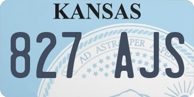 KS license plate 827AJS