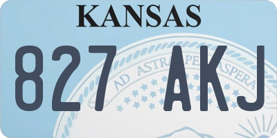 KS license plate 827AKJ