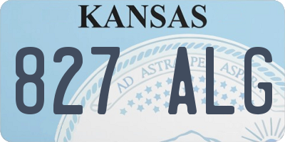 KS license plate 827ALG