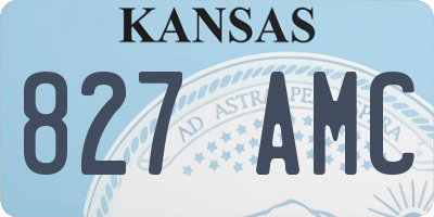 KS license plate 827AMC