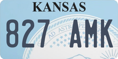 KS license plate 827AMK