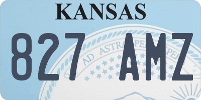KS license plate 827AMZ