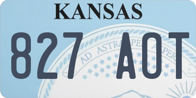 KS license plate 827AOT