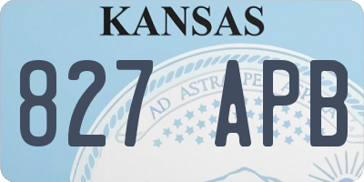 KS license plate 827APB