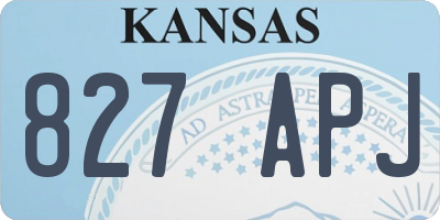 KS license plate 827APJ