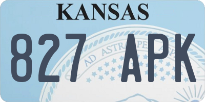 KS license plate 827APK