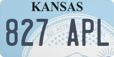 KS license plate 827APL